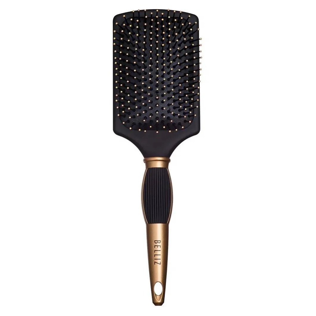 Escova de Cabelo Belliz 798 Black e Gold Racket
