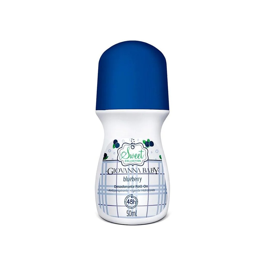 Desodorante Antitranspirante Roll-on Giovanna Baby Sweet Collection Blueberry Feminino 48h 50ml