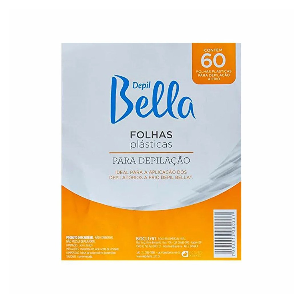 Folhas Plásticas para Depilação Depil Bella 60fls