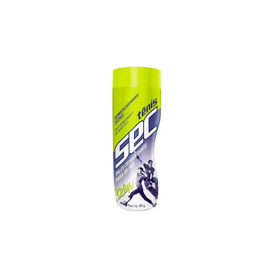 Talco para Pés Tênis Sec Teen Antisséptico Antitranspirante Juvenil 100g