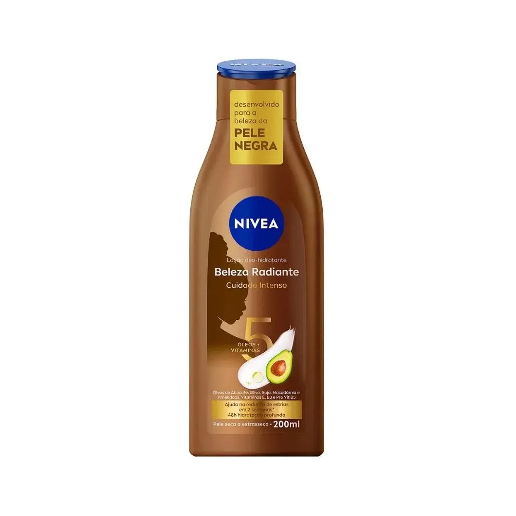 Loção Hidratante Corpo Nivea Pele Negra Cuidado Intenso 200ML