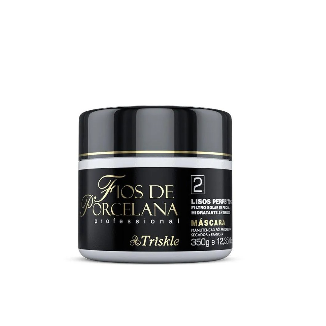 Máscara de Tratamento Triskle Fios de Porcelana Lisos Perfeitos 350g