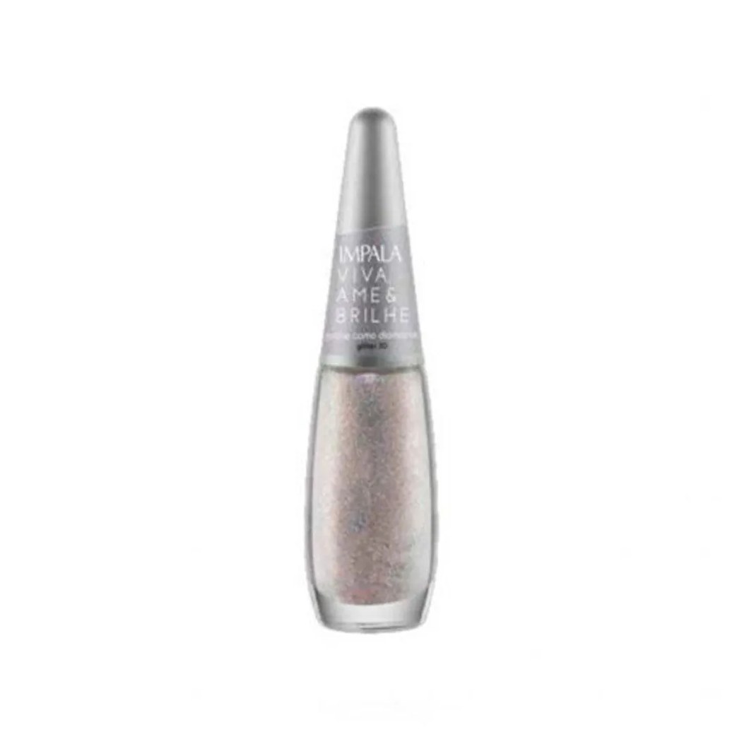 Esmalte Impala Glitter Coleção Viva Ame e Brilhe Brilhe Como Diamante