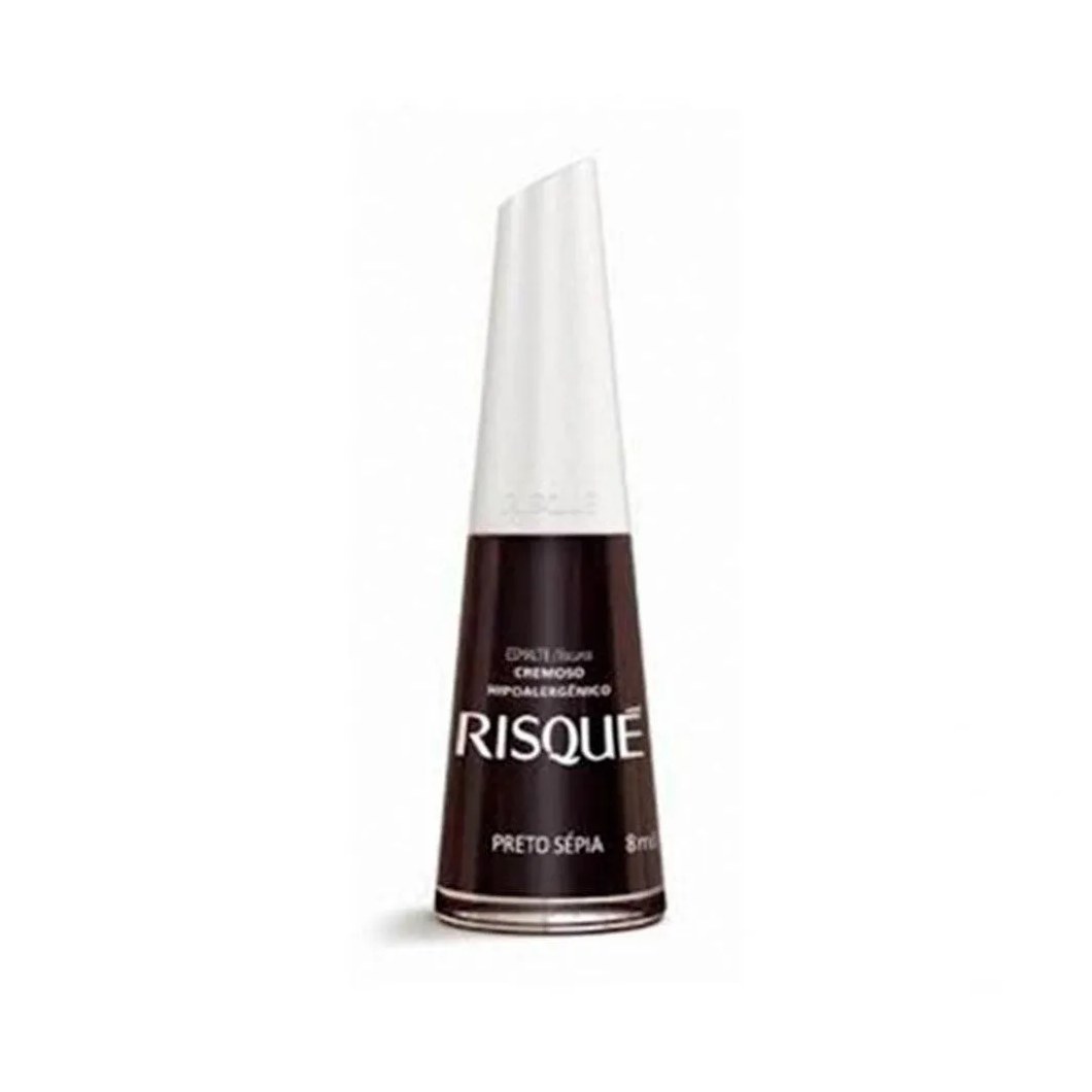 Esmalte Risque Cremoso Preto Sepia