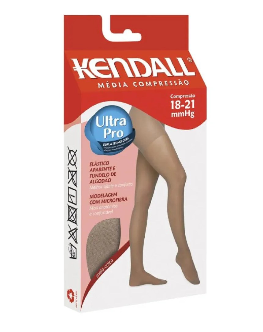 Meia Calça Kendall Média Compressão com Ponteira 18-21mmhg Preto M