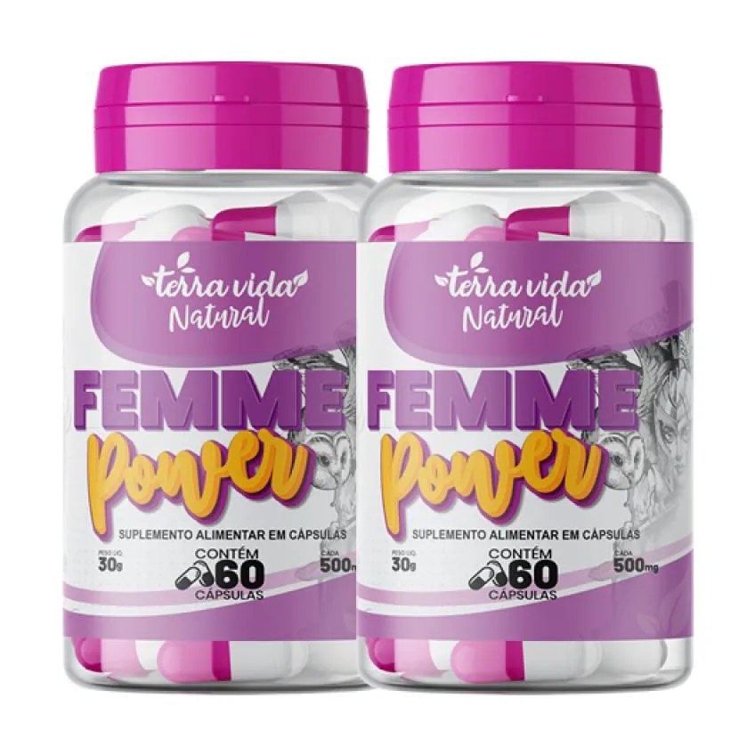 2 Femme Power Massa Muscular Crescimento Bumbum, Coxas e Glúteos