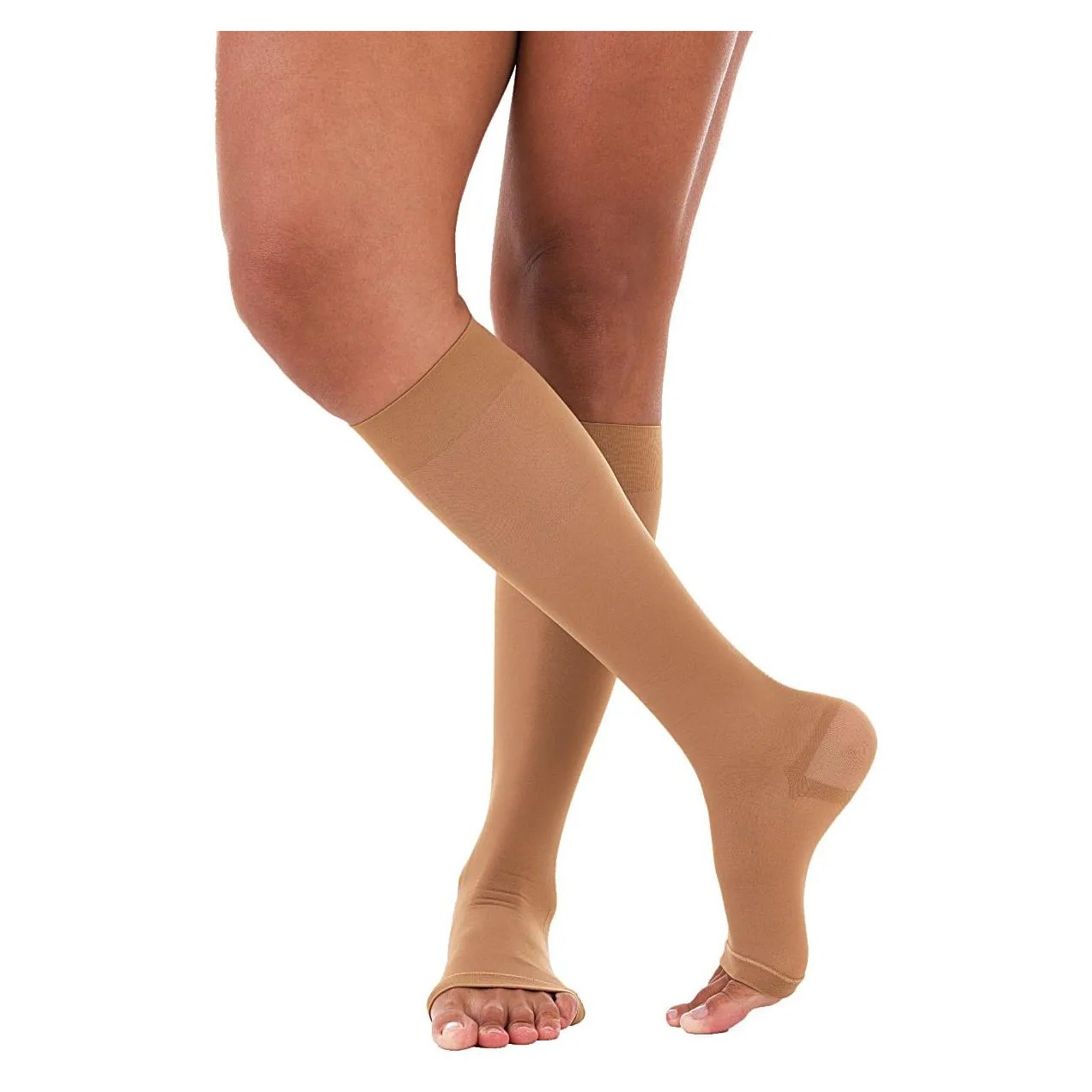 Meia de Compressão 3/4 6000 Venosan - Bronze - 20-30mmhg - Pé Aberto - Tamanho G