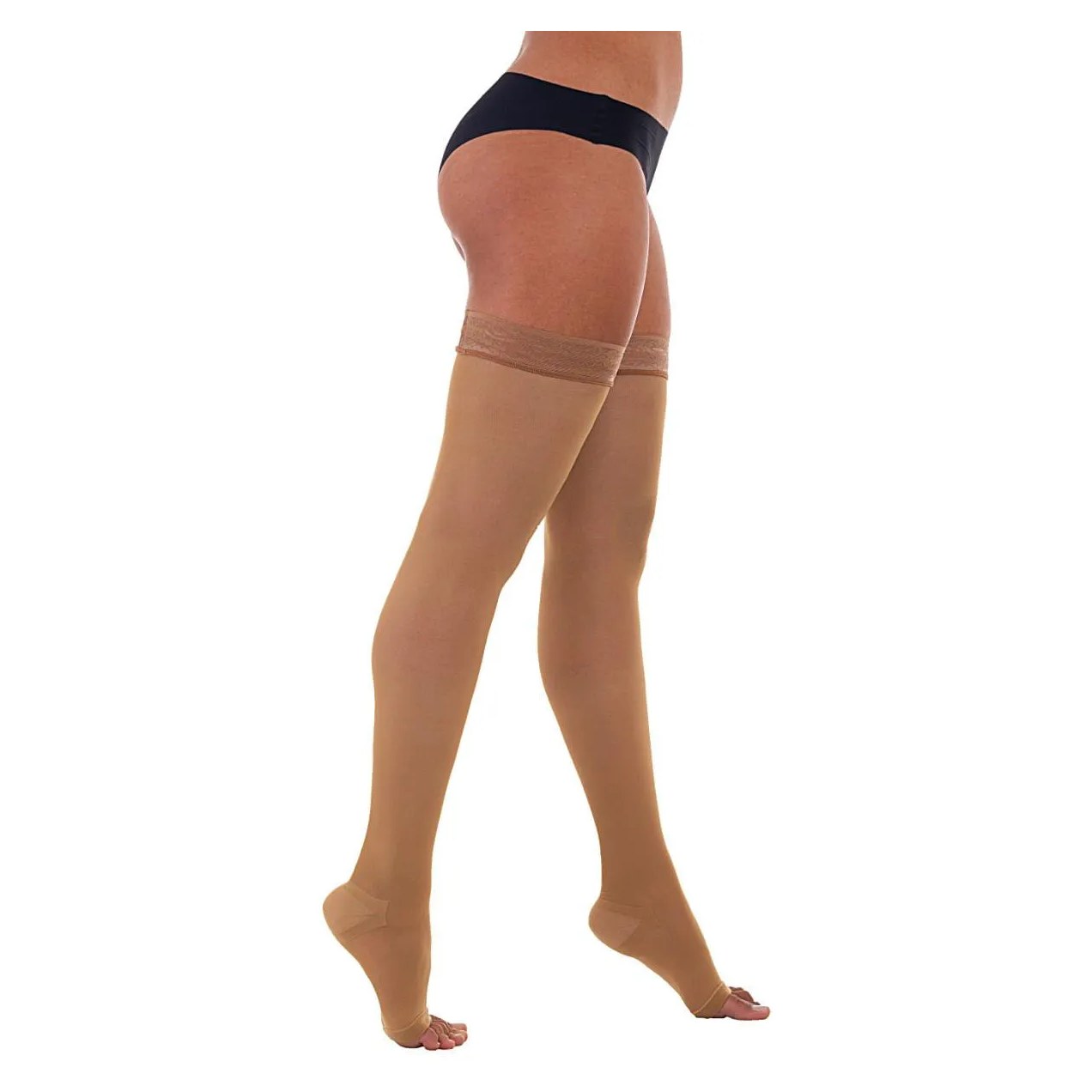 Meia de Compressão 7/8 6000 Venosan - Bronze - 20-30mmhg - Pé Aberto - Tamanho G