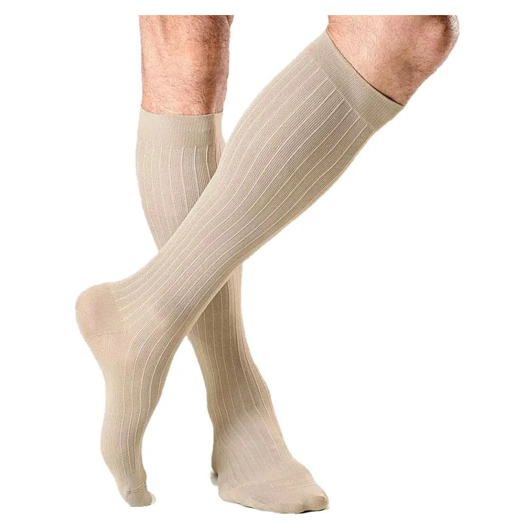 Meia 3/4 Masculina Actitud 15-20mmhg Fechada Caqui Tam G
