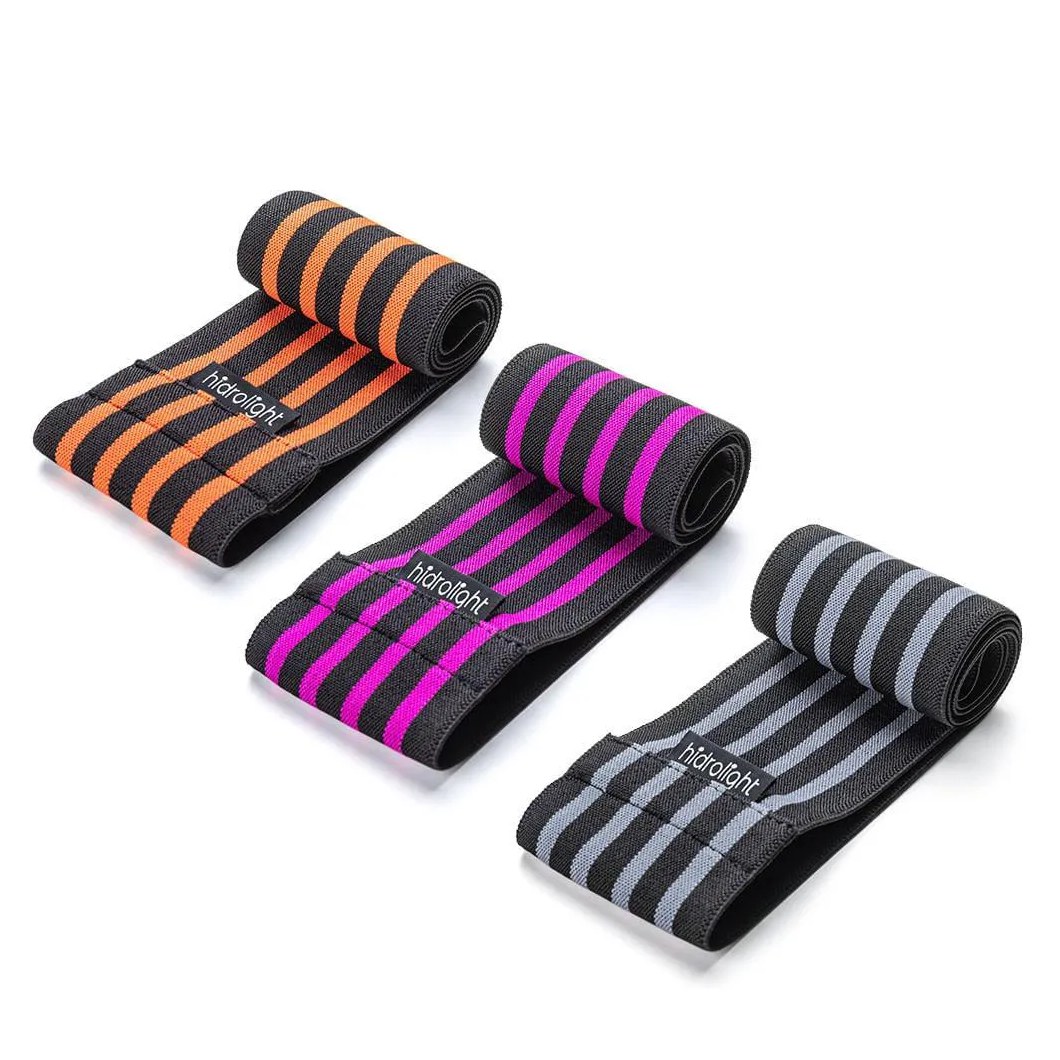 Kit de Faixas Elásticas Hidrolight Fl64 Hip Band Pro 3 Peças