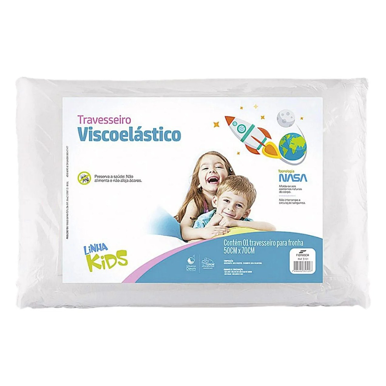 Travesseiro Nasa Kids Fibrasca 50x70cm