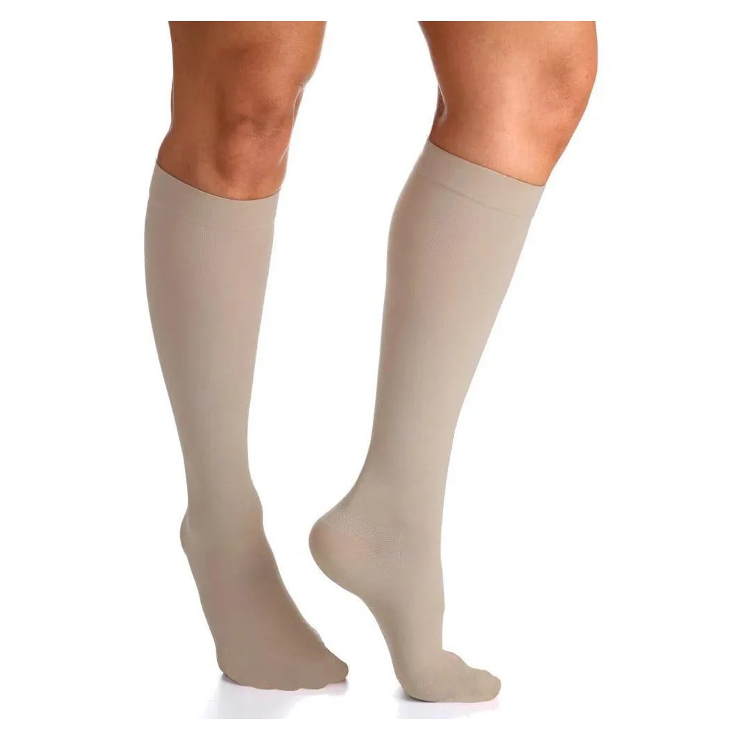 Meia de Compressão 3/4 Select Comfort Premium Sigvaris - Ponteira Fechada - Natural - 20-30mmhg - Tamanho Gg2