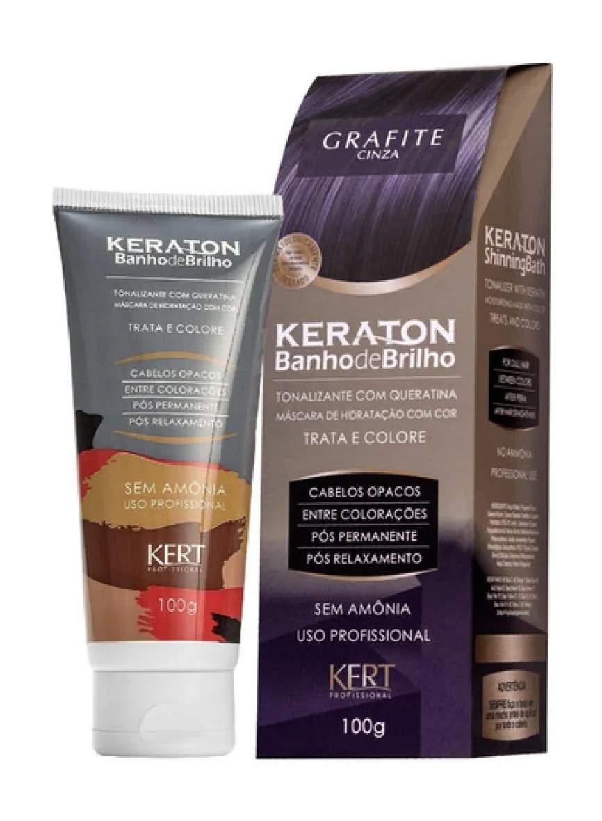 Banho de Brilho Grafite Tonalizante Keraton Kert 100g