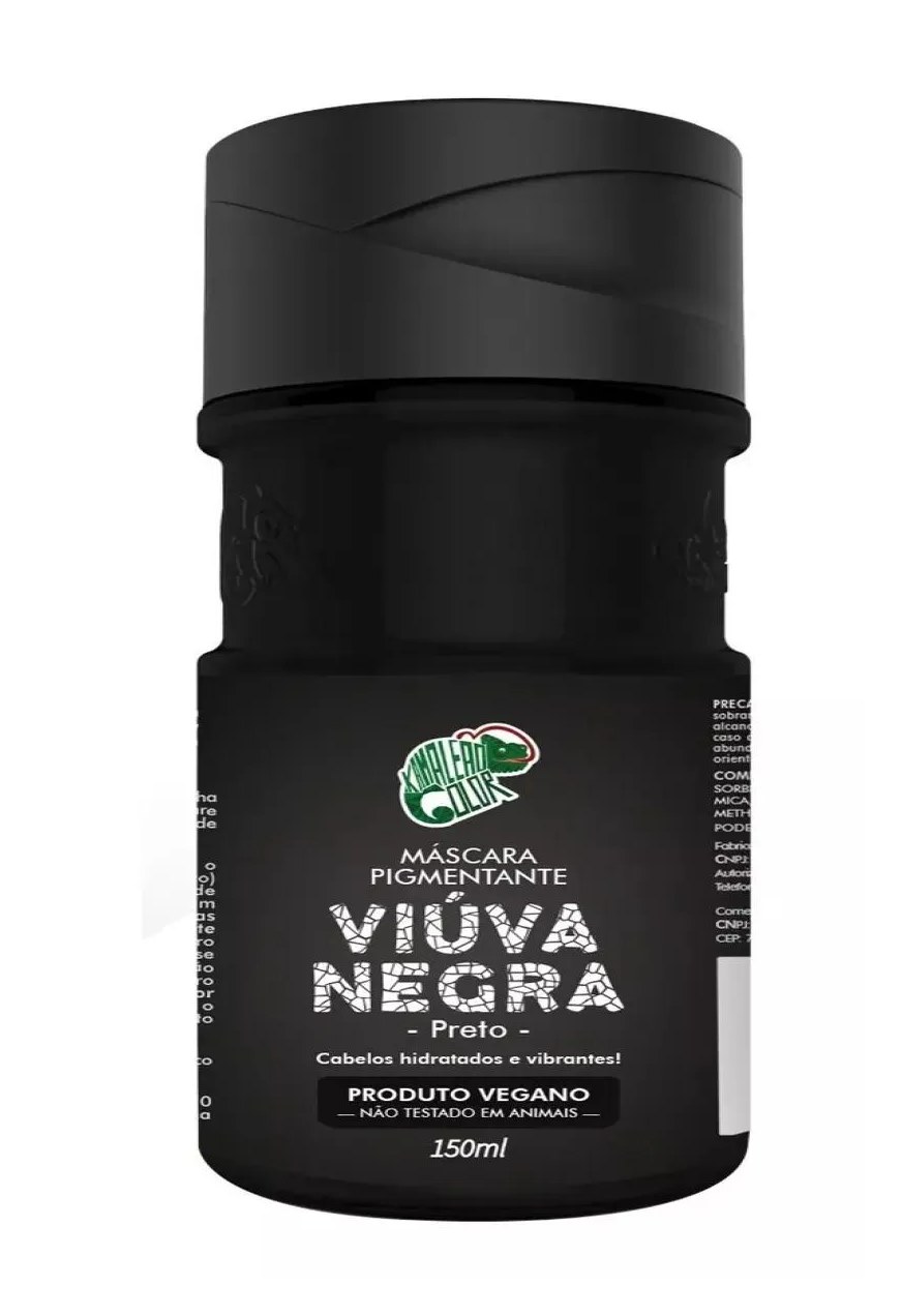 Máscara Tonalizante Viúva Negra Kamaleão Color Preto 150ml
