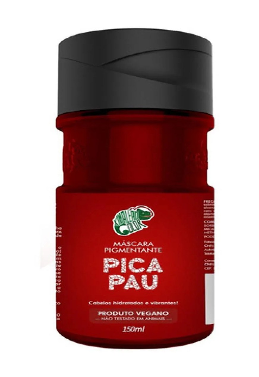 Máscara Tonalizante Pica Pau Kamaleão Color Vermelho 150ml