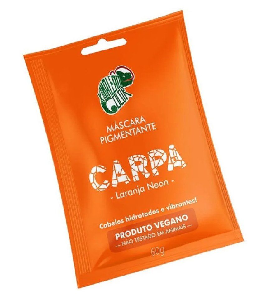 Sachê Máscara Tonalizante Carpa Laranja Neon Kamaleão 60g