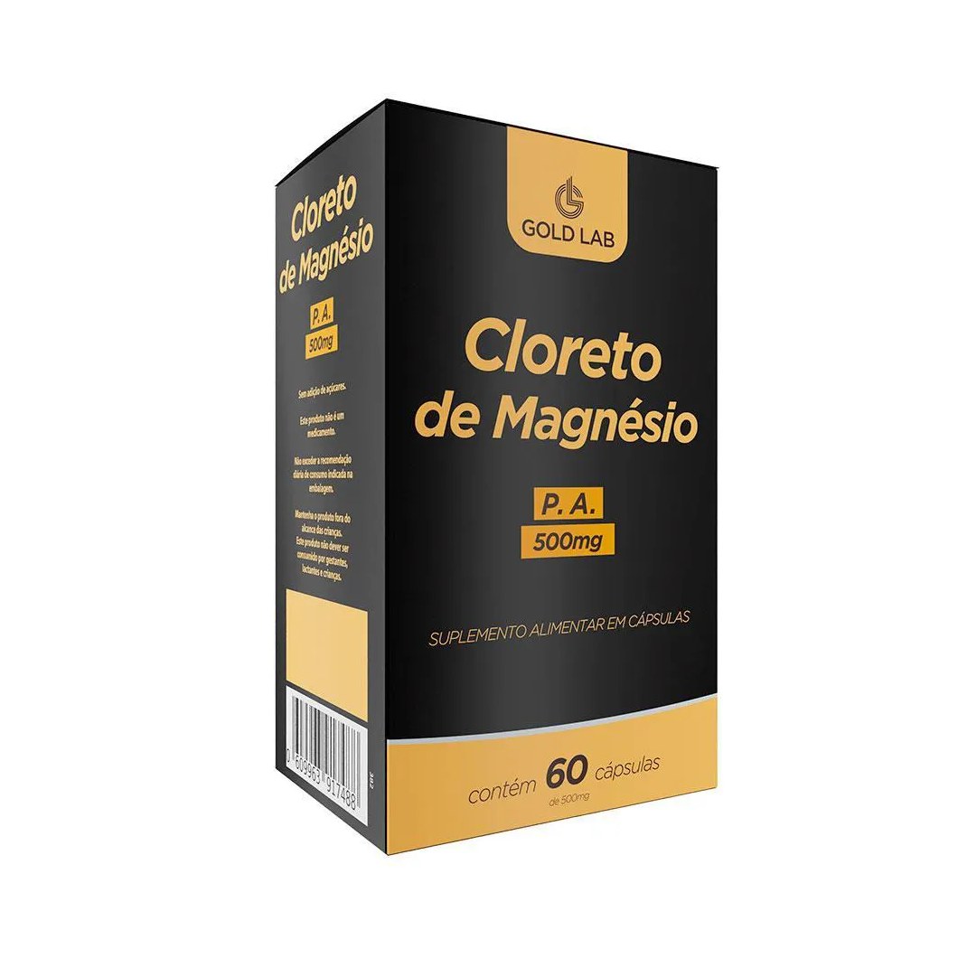 Cloreto de Magnésio P.a 500Mg C/60 cápsulas - Gold Lab