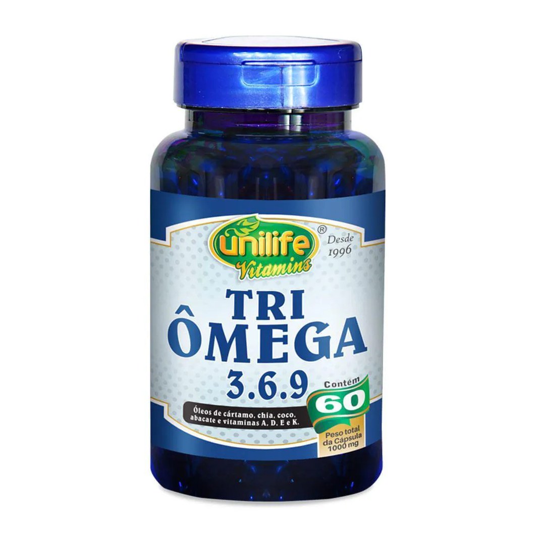 Tri Ômega 3-6-9 1000mg 60 cápsulas - Unilife