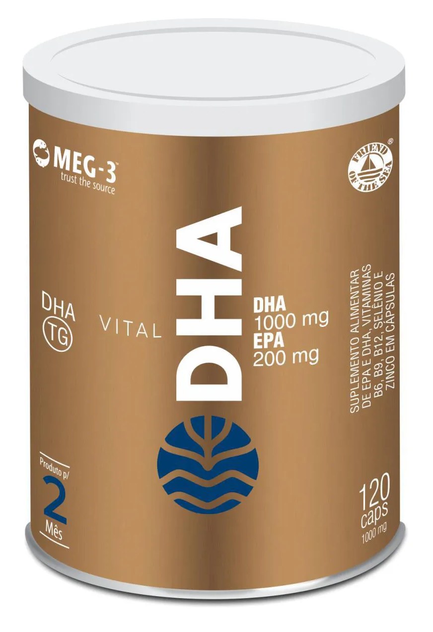 Ácido Graxo Ômega-3 - Vital Dha - 120 Capsulas