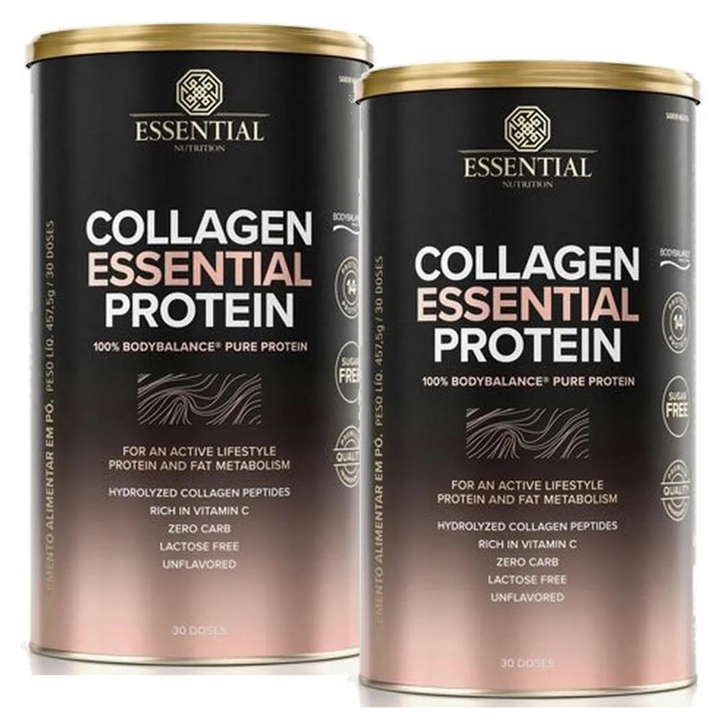 Kit 2x Collagen Essential Protein - Neutro - 457,5g Cada - Essential Nutrition
