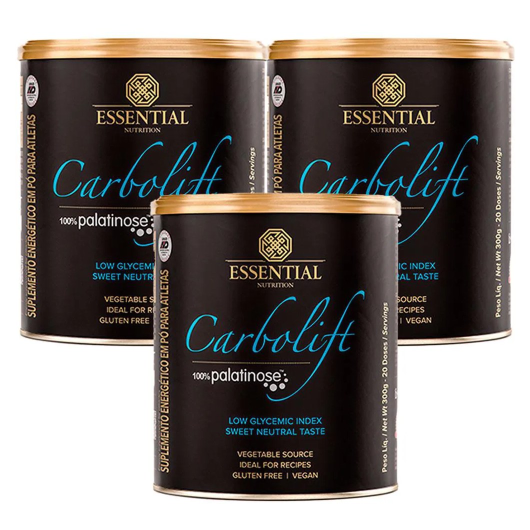 Kit 3x Carbolift 100% Palatinose (300g Cada) - Essential Nutrition