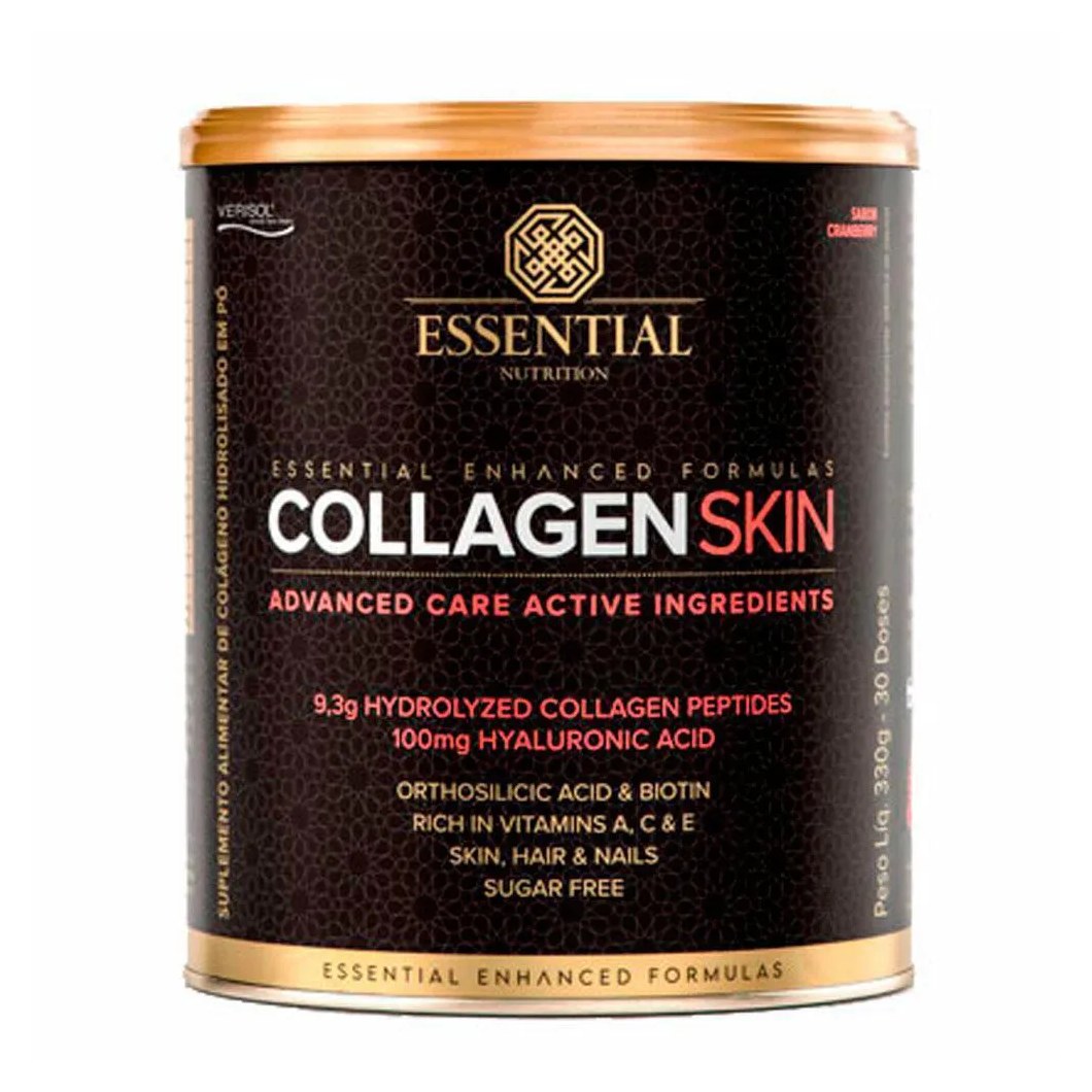 Colágeno Collagen Skin Cranberry Essential Nutrition 330g Unica