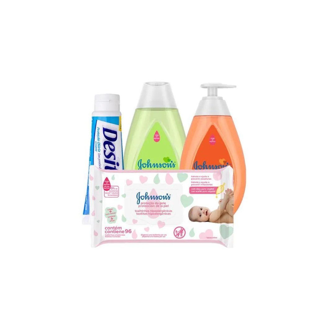Kit Johnsons Baby Cabelos Claros com 4 unidades