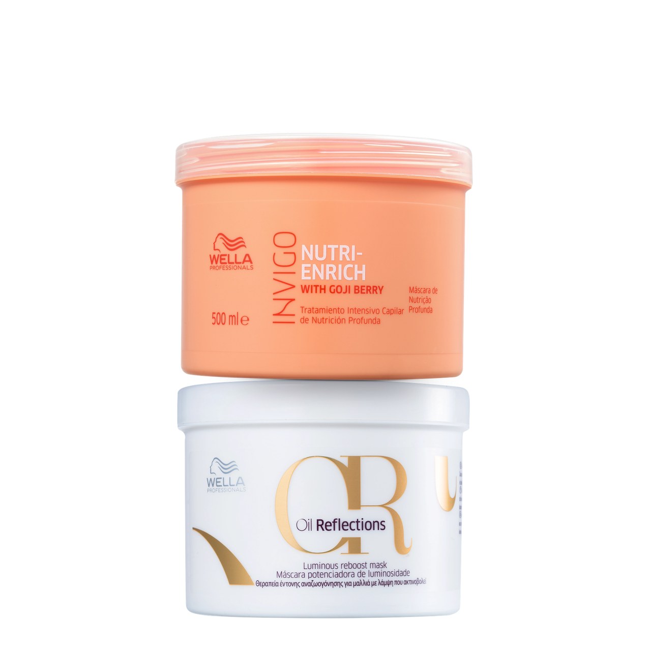 Kit Wella Professionals Invigo Nutri-Enrich Oil Reflections Luminous Reboost (2 Produtos)