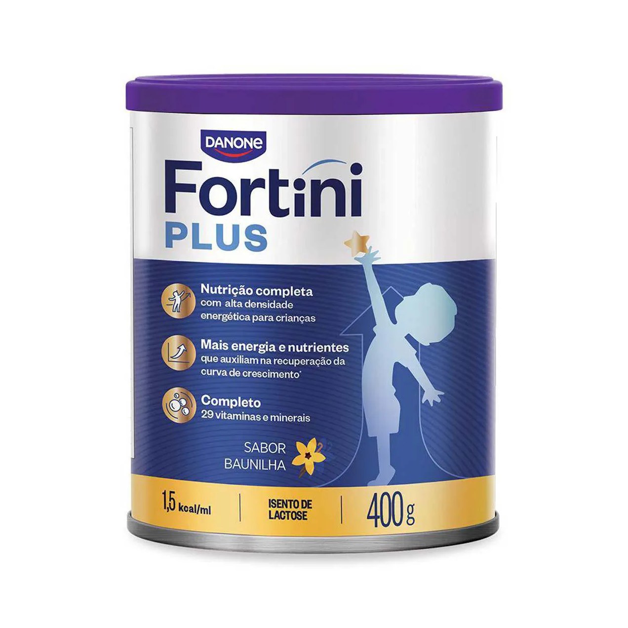 Fórmula Infantil Fortini Plus Danone Baunilha 3 a 10 anos 400g