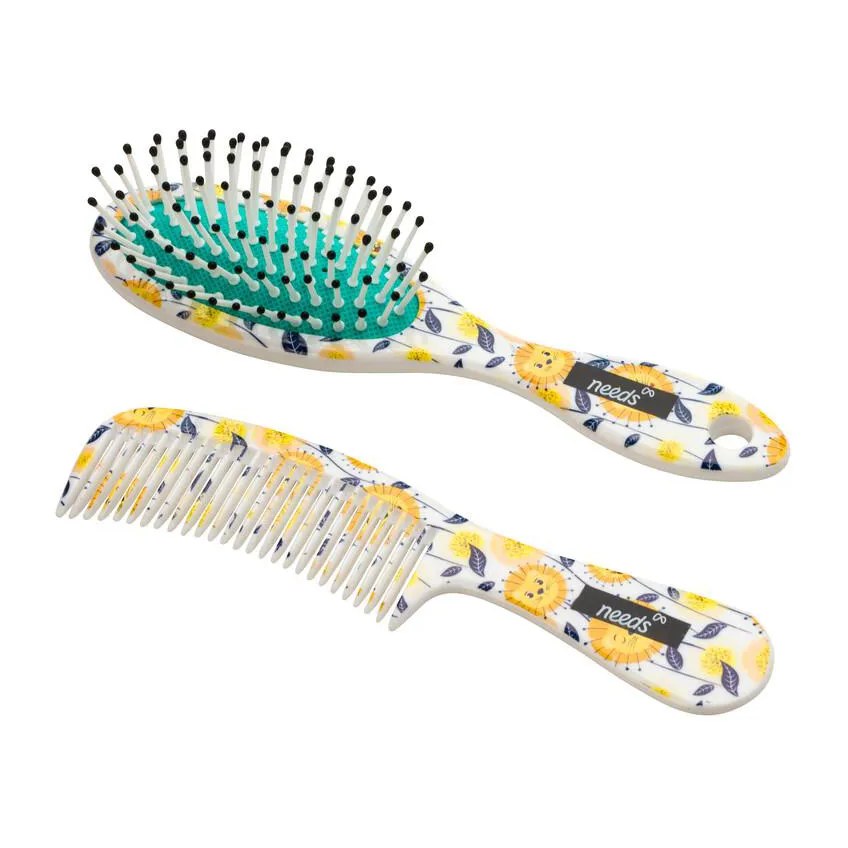 Kit Escova e Pente de Cabelo Needs 2 Unidades