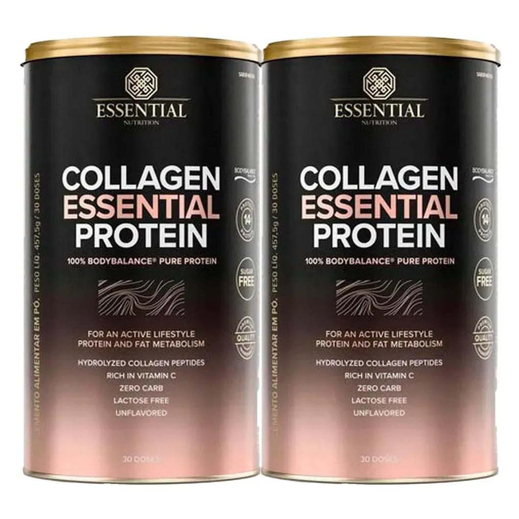 Kit 2x Collagen Essential Protein - 100% Bodybalance - 457,5g - Essential Nutrition