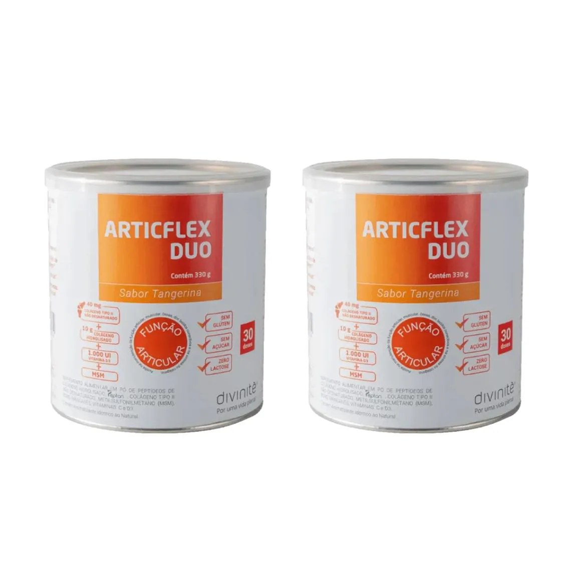 Kit C2 Articflex Duo Tangerina Colágeno 330g - Divinitè