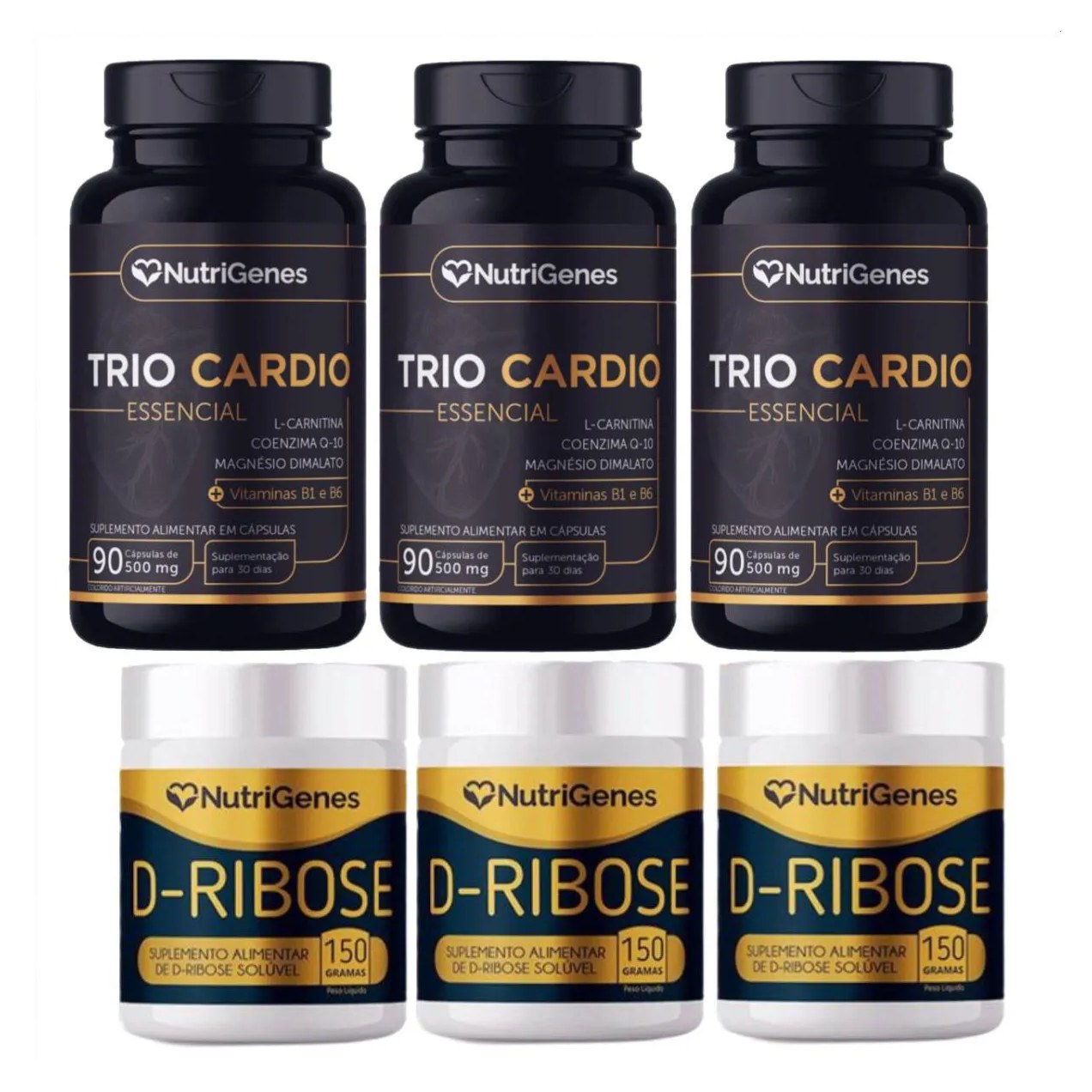 3x Solução de Sinatra - Trio Cardio + D- Ribose Nutrigenes