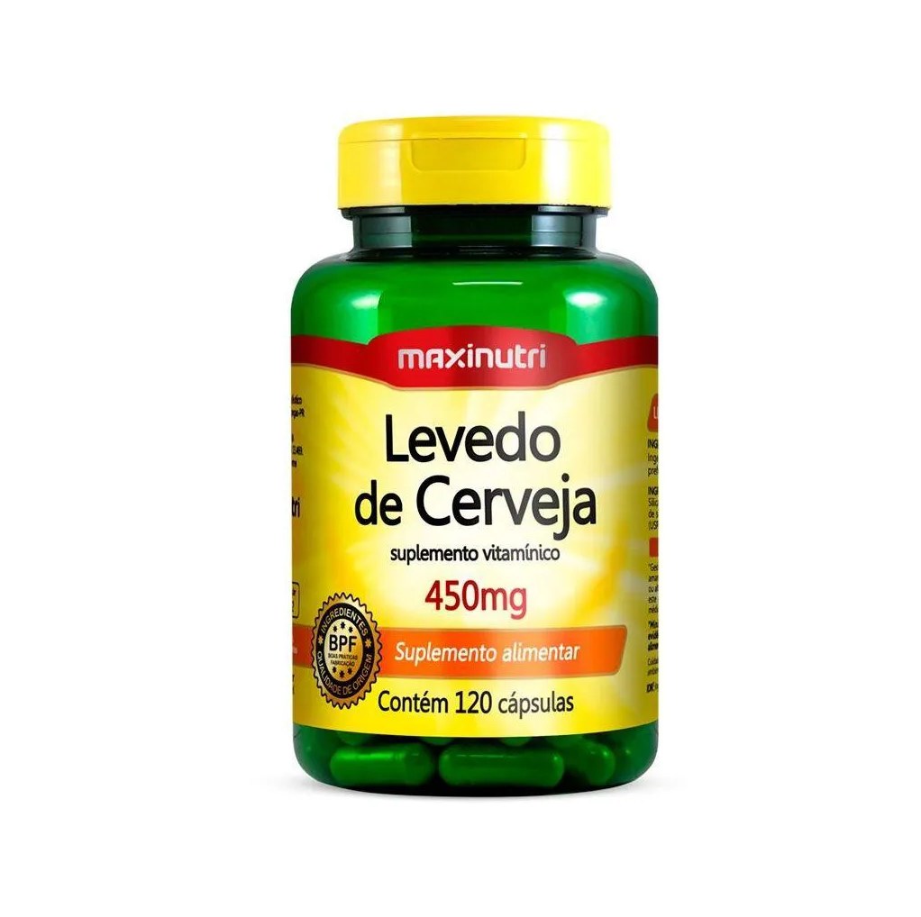 Levedo de Cerveja 450mg (120 Cápsulas) - Padrão: Único