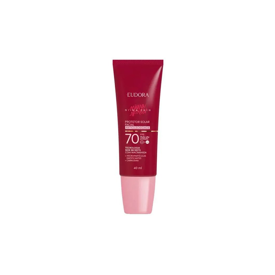 Eudora Niina Skin Fps 70 Protetor Solar Facial Antioleosidade 40ml