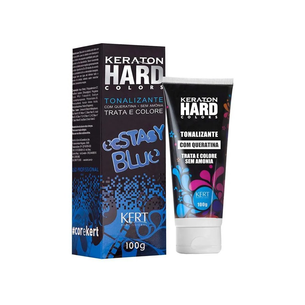 Tonalizante Keraton Hard Color Ecstasy Blue - 100G