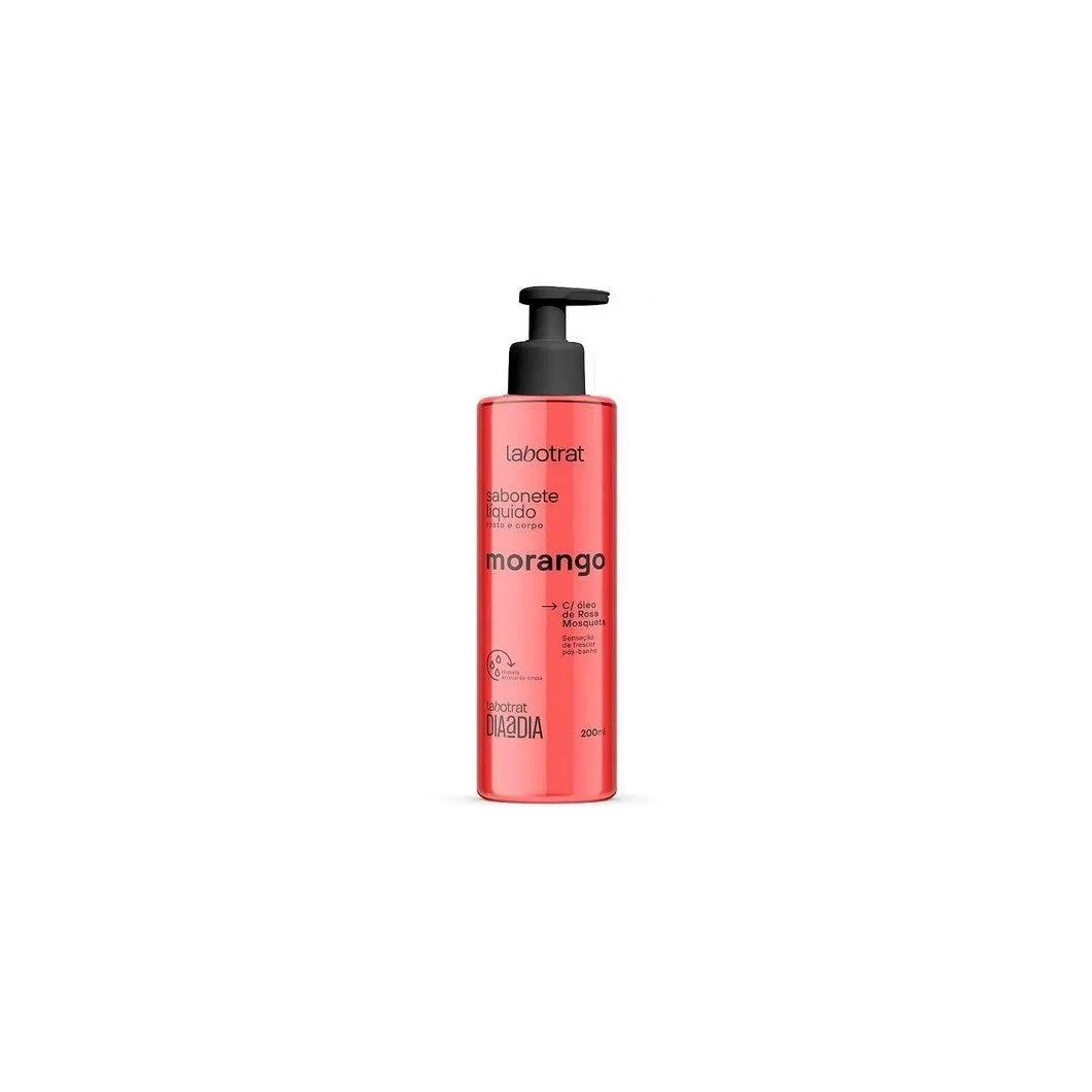 KIT LABOTRAT SABONETE LLíQUIDO 190ML + HIDRATANTE 190ML + ESFOLIANTE 150G + SAIS ESPUMANTES 300G + ESFOLIANTE 300G MORANGO