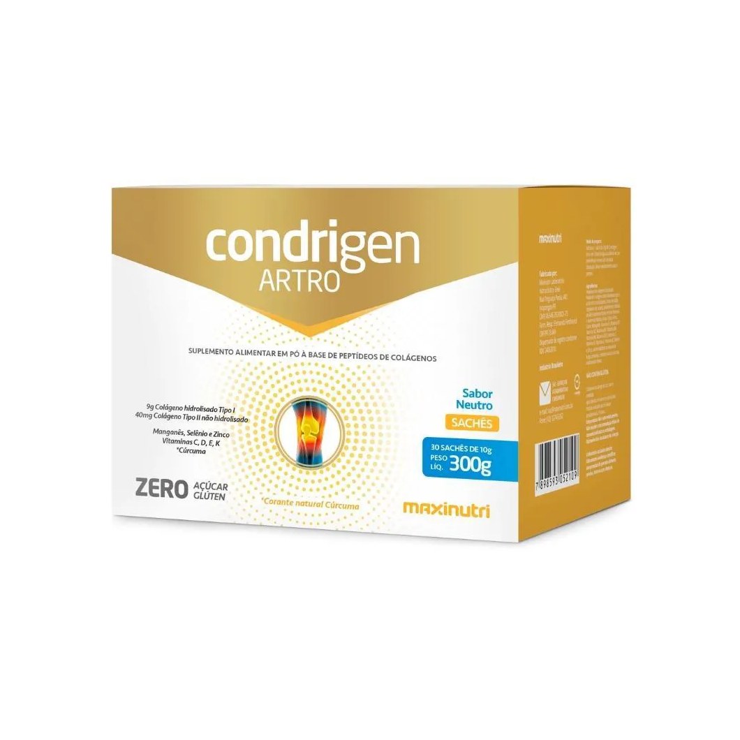 Condrigen Artro - Colágeno Tipo I e Ii Sachê - 30 X 10g - Neutro