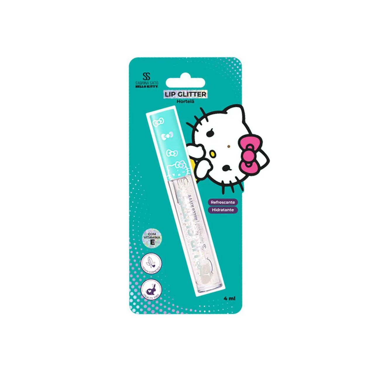 Lip Glitter Sabrina Sato Hello Kitty - Hortelã 4ml
