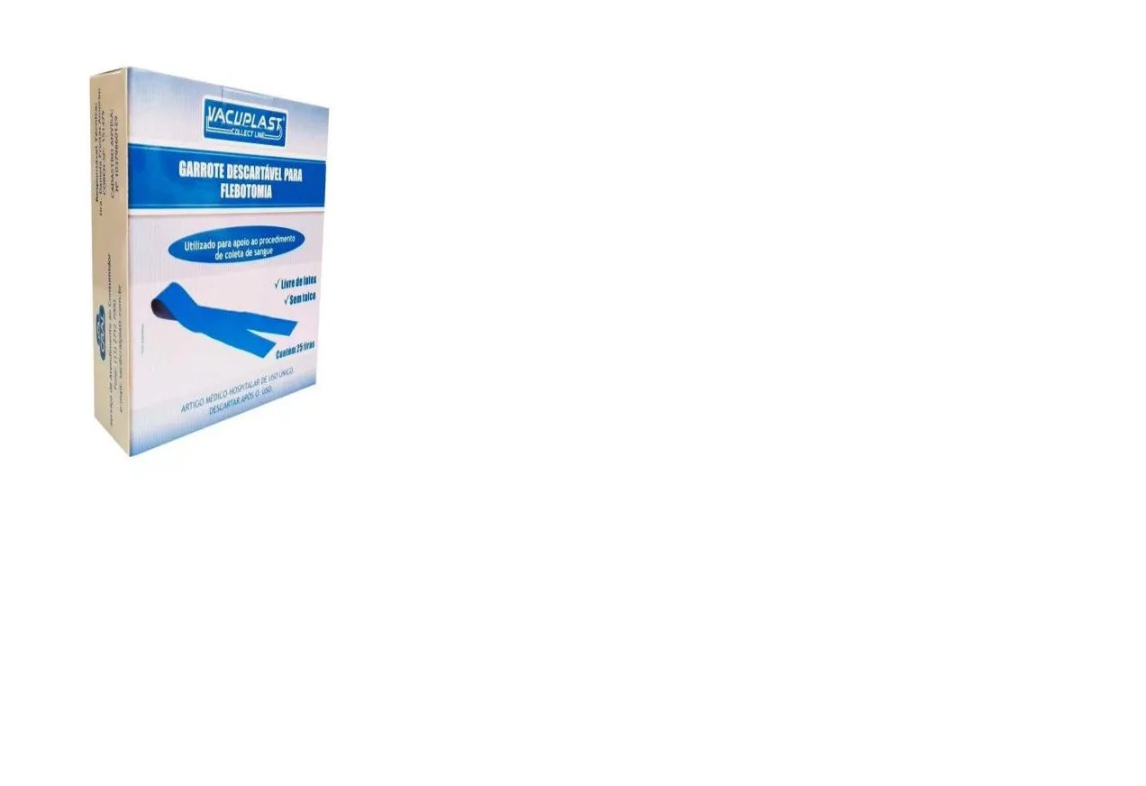 Garrote Desc P/ Flebotomia Tiras 46 Cm Und (grl46) – Cral - 25 Tiras
