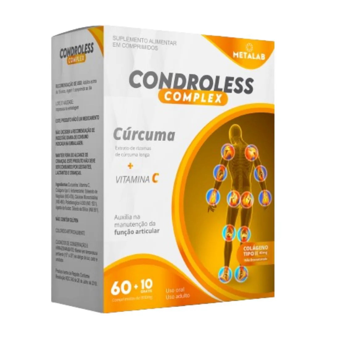 Condroless Complex Curcuma e Colágeno Tipo 2 60 comprimidos