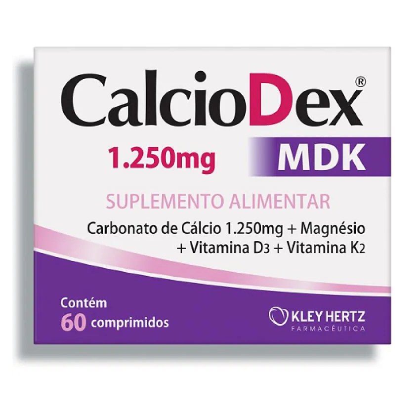 Suplemento Calciodex Mdk 1250mg 60 cápsulas - Hertz