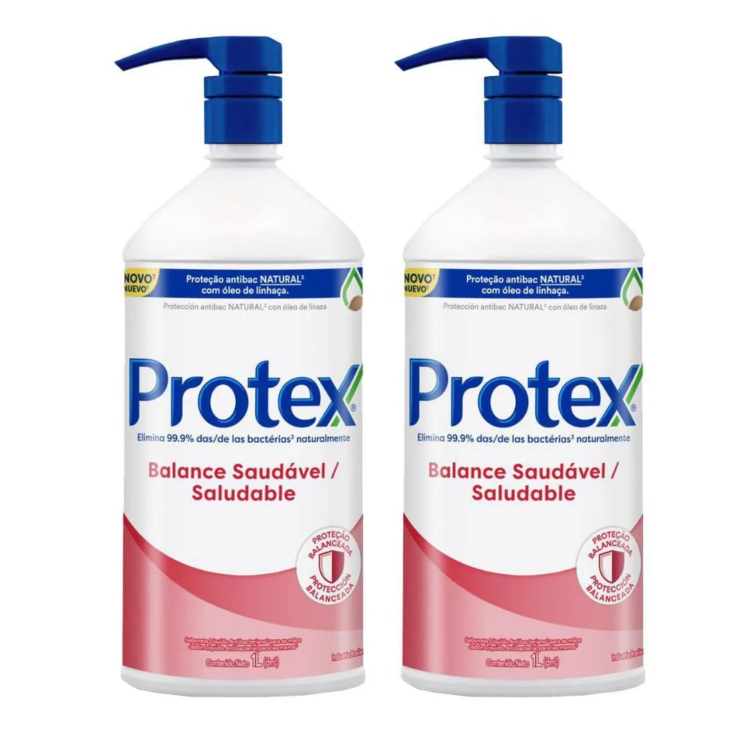 Kit Sabonete Líquido para Mãos Protex Balance 1l com 2 Uni.