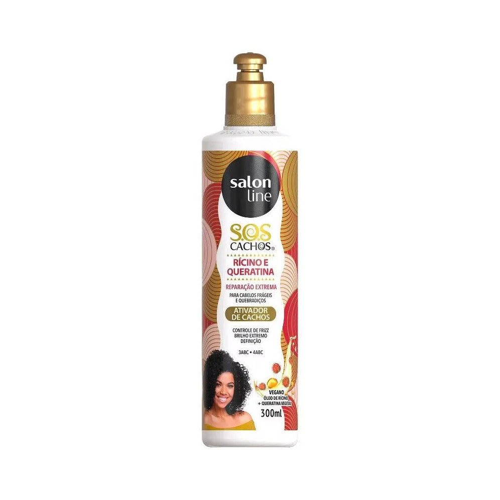 Ativador de Cachos Salon Line Sos Rícino e Queratina 300ML