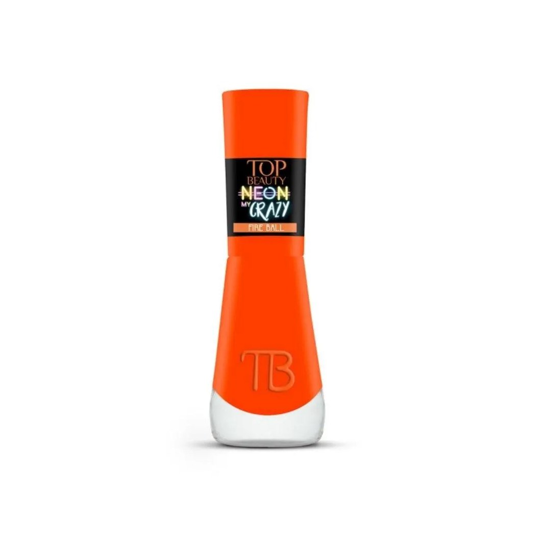 Esmalte Top Beauty Cremoso Premium Neon Crazy Fire Ball