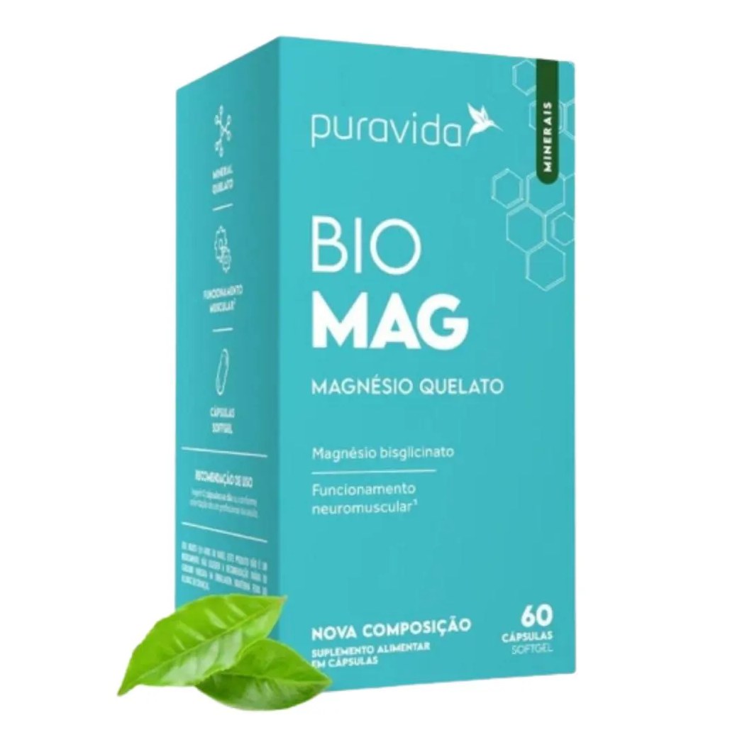 Biomag Magnesio Quelato Bisciglinato Puravida 60 cápsulas