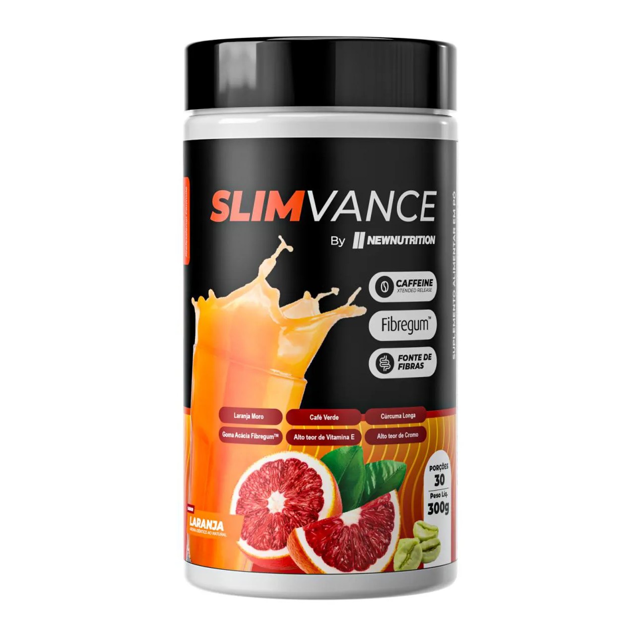 Slimvance Fibras com Cafeina 300g Laranja