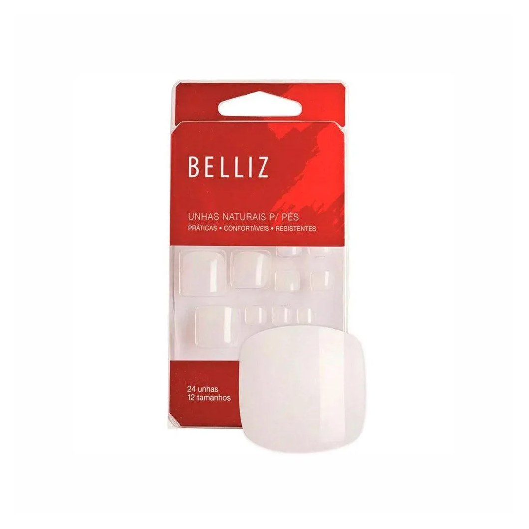 Unhas Postiças para Pés Belliz Naturais