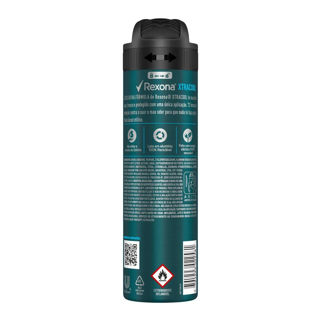 Desodorante Antitranspirante Aerosol Rexona Men Xtracool 72h 150ml