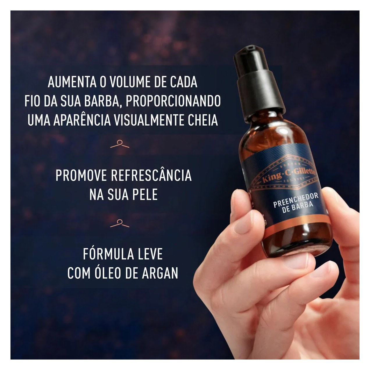 Sérum Preenchedor de Barba King C. Gillette 50ml